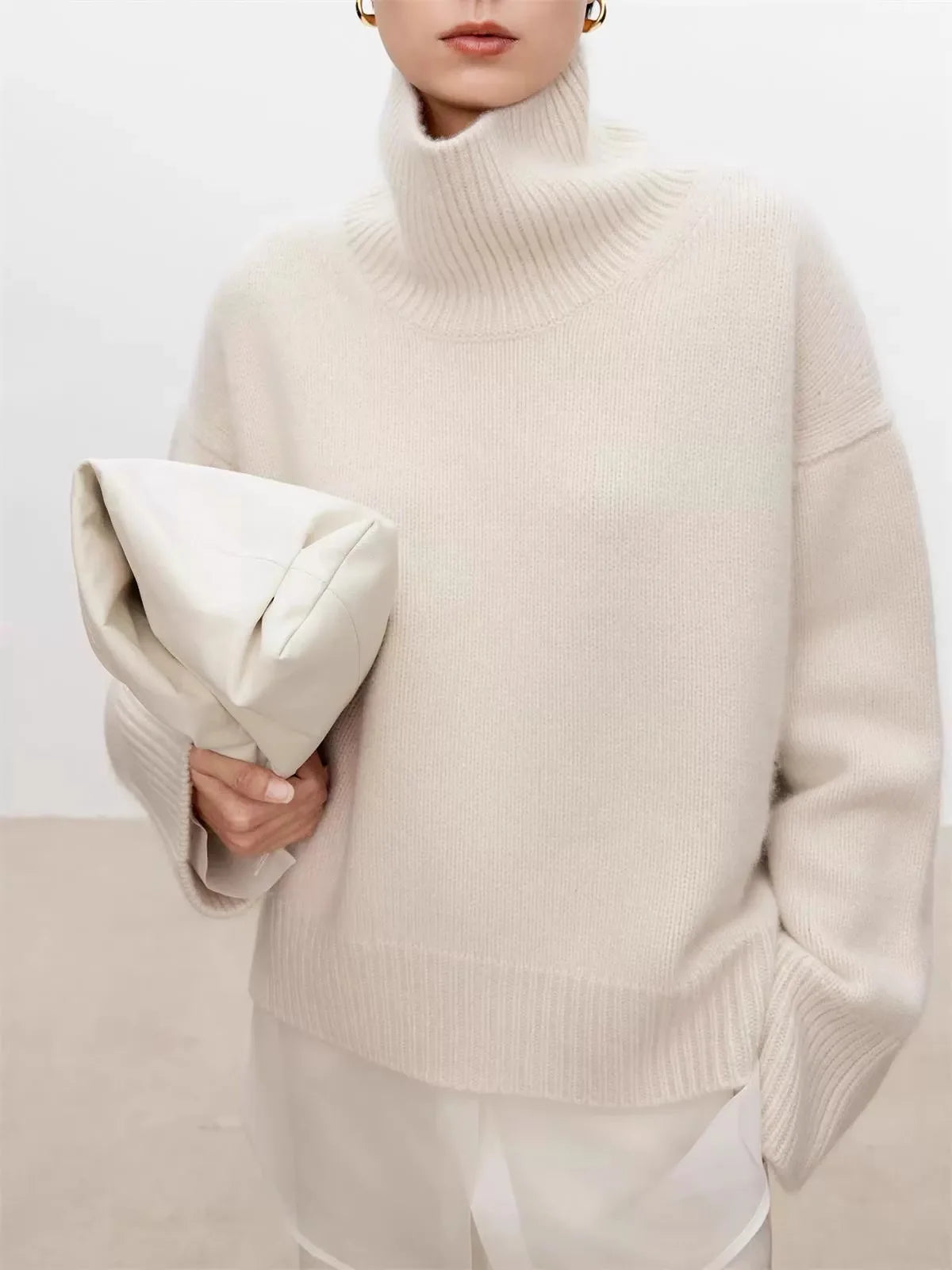 Pure Cashmere Oversized Turtleneck