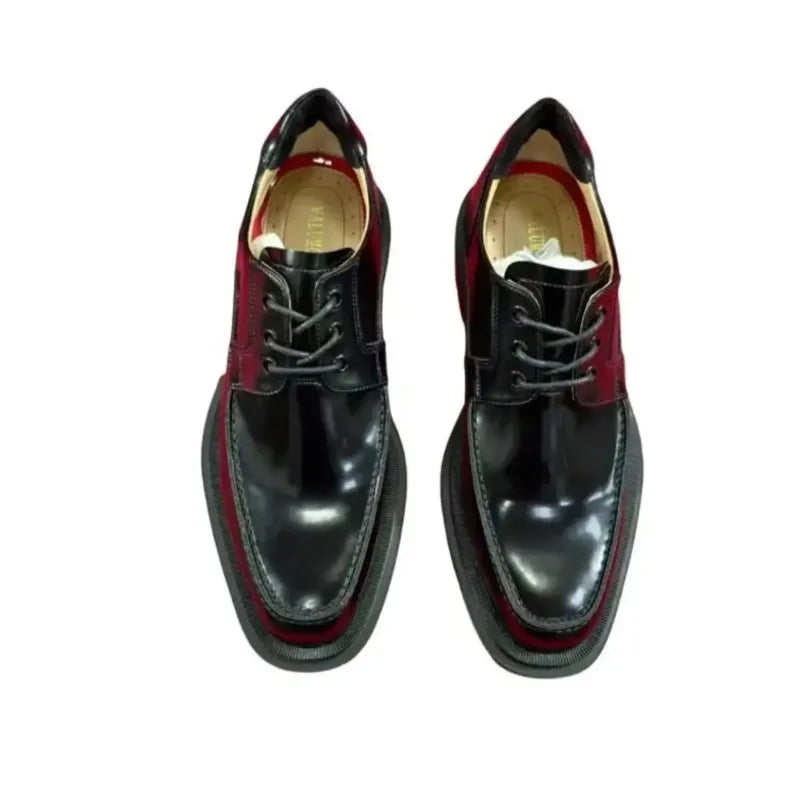 RED SOLE RISE - Leather Platform Derby Shoes - Stand Taller, Look Sharper
