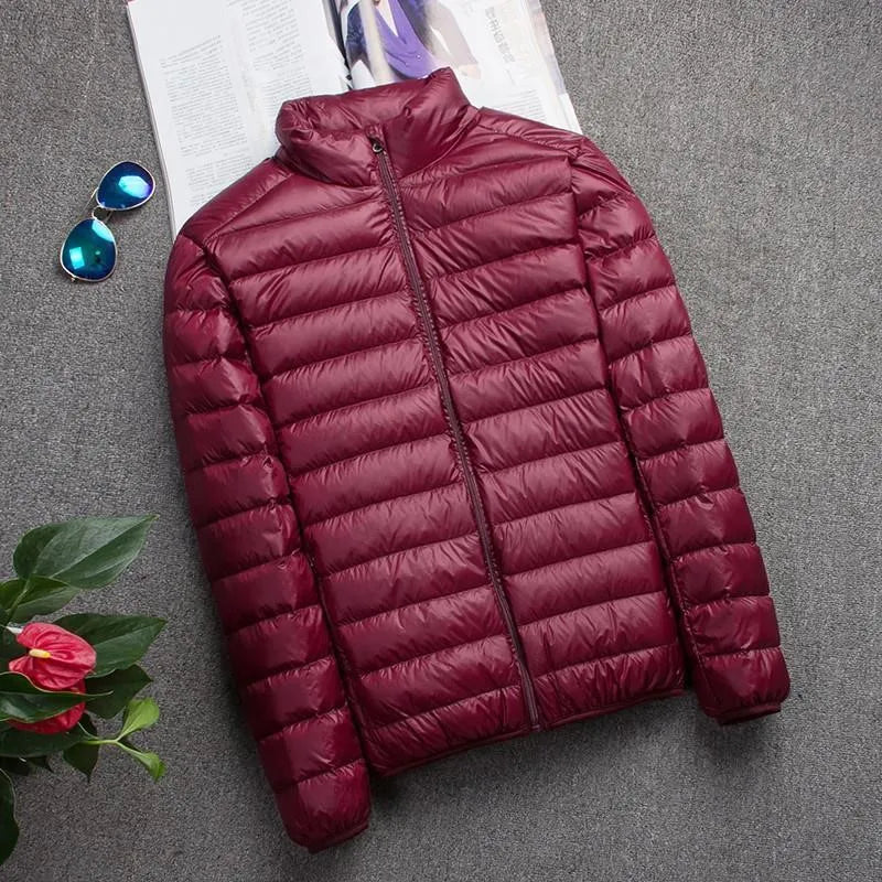 DUCK LIGHT - Men's Ultralight Down Jacket - 12 Colors, Stand & Hood, M-5XL