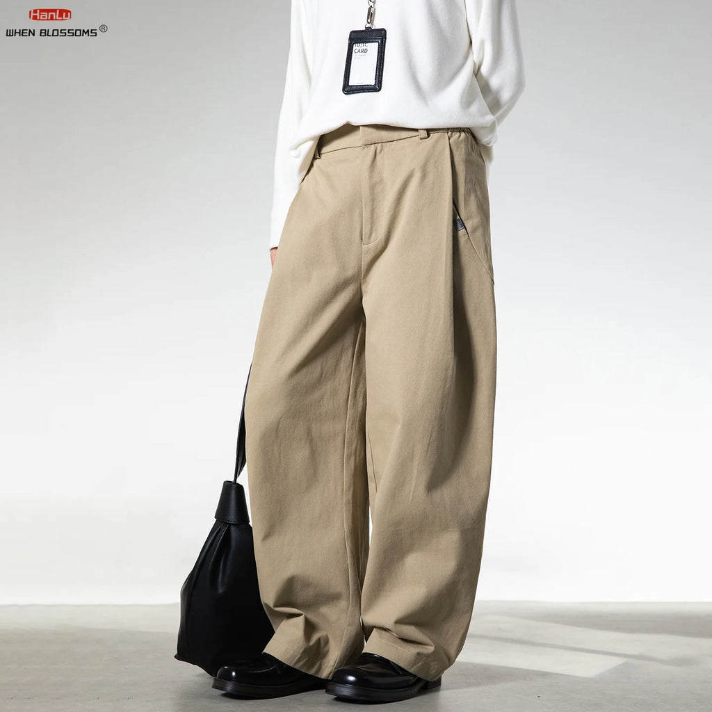 OLD PLEAT - Men's Pleated Wide Leg Trousers - Old Money Never Goes Out