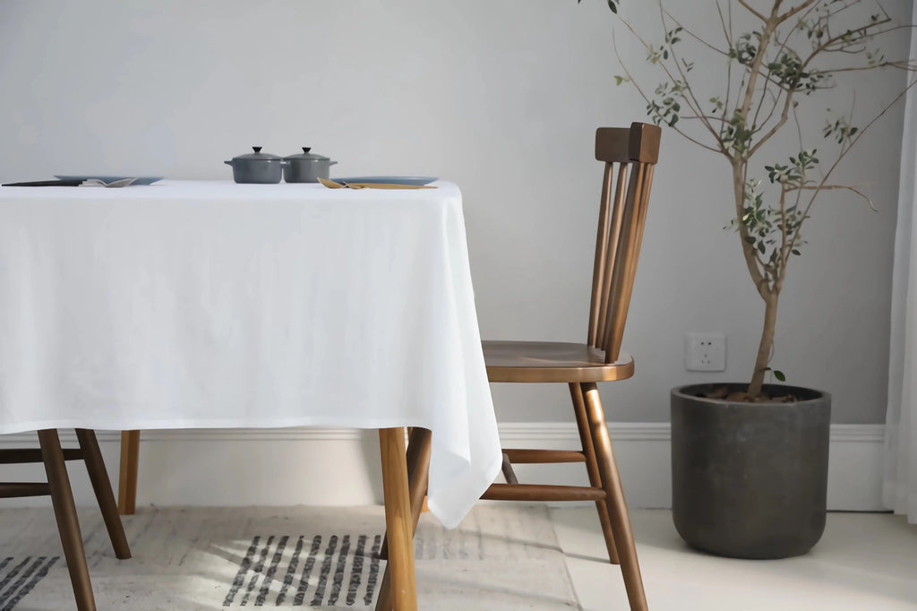 Rectangle Tablecloth 100% Cotton Antifouling Table Cloth Decorative Farmhouse Table Cover for Dining/ Party/ Buffet/ Wedding