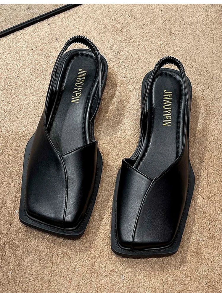 Women Sandals Elegant Women's Sandals Summer 2024 Low Heels Sandals Slip On Summer Shoes For Women Trend Heeled Sandalias Mujer