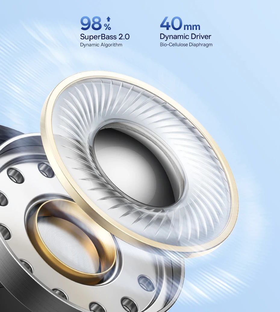 Baseus EH10 ANC Wireless Headphones – 45dB Adaptive Hi-Res LDAC Bluetooth 6.0 80H