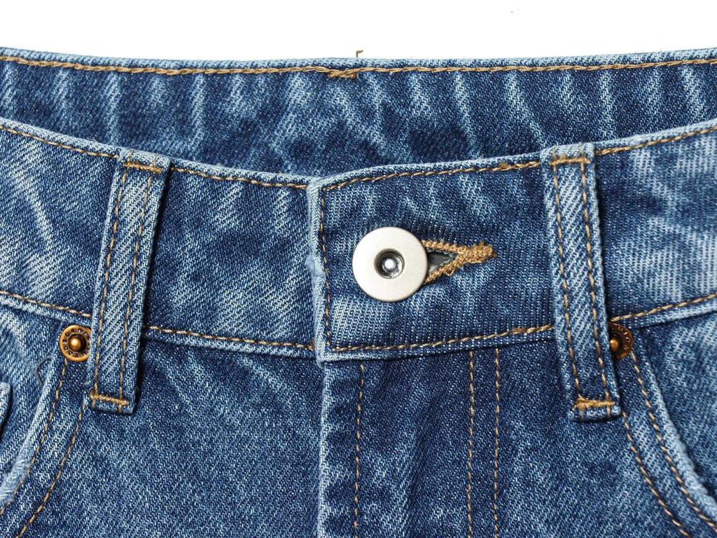 Balloon Sickle Barrel Jeans - Mid Waist Curved Wide Leg