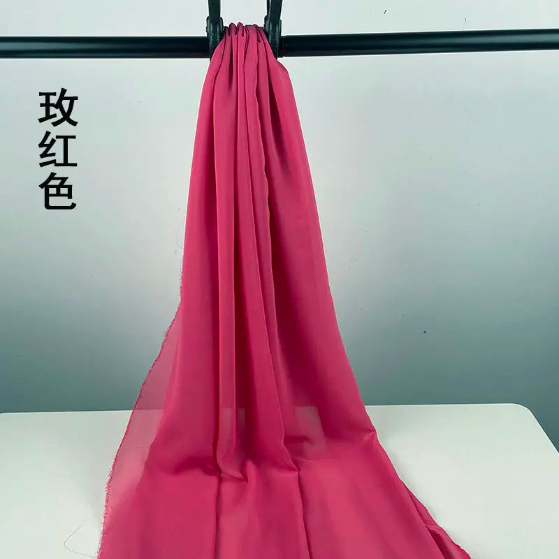 100D CHIFFON FABRIC BY THE METER - Soft Woven Sheer, 55 Colors - Make It Yours