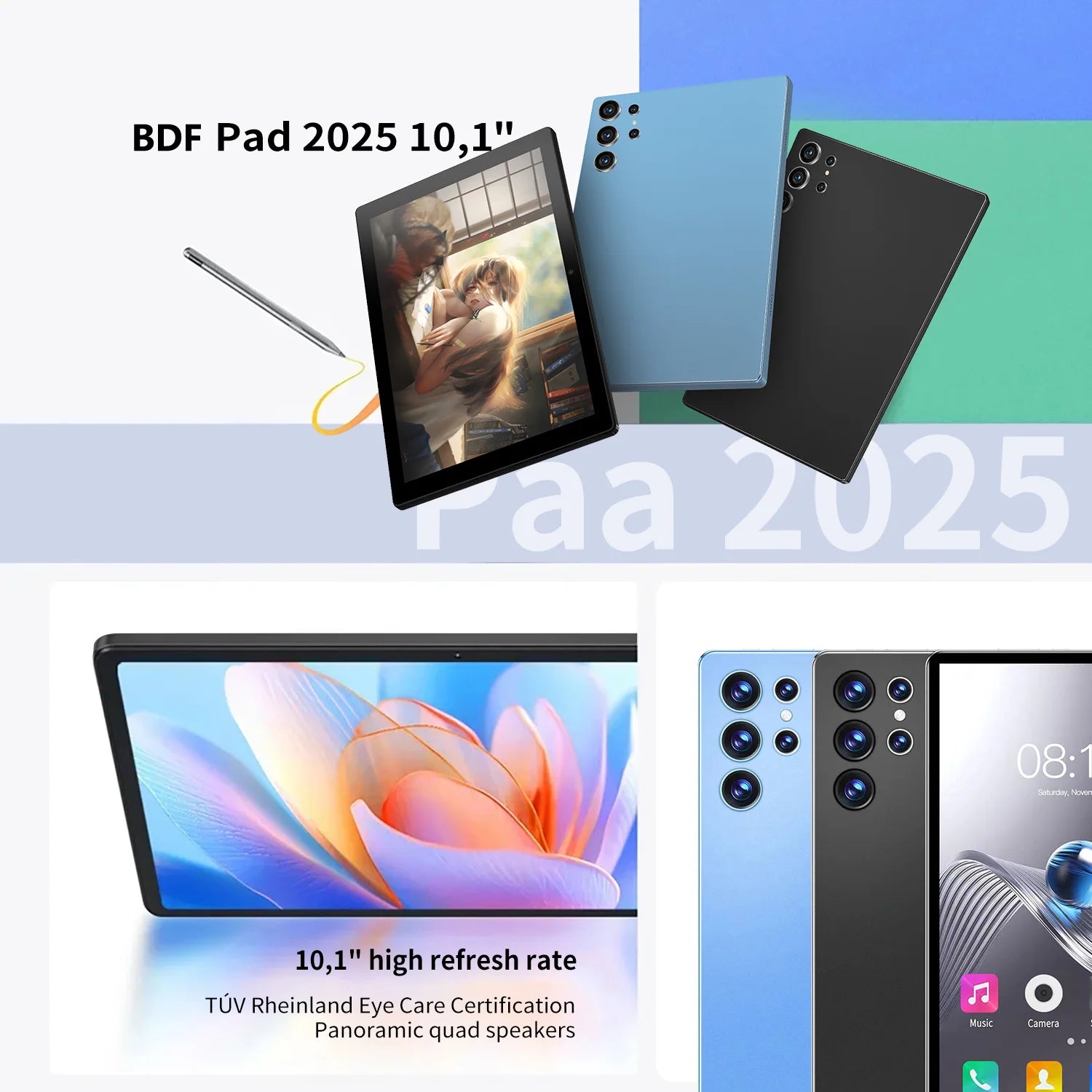 Pad 10.1" Ice View - Octa-Core 6GB+128GB, 4G LTE, 6000mAh