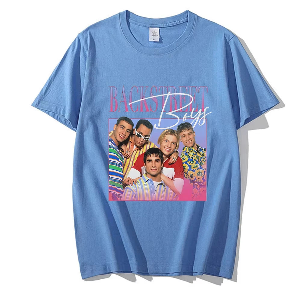 Funny Backstreet Boys T-Shirt Unisex 90s Vintage Tee Shirt Boy Band Mens Womens Throwback Homage T-Shirts Hip Hop Streetwear