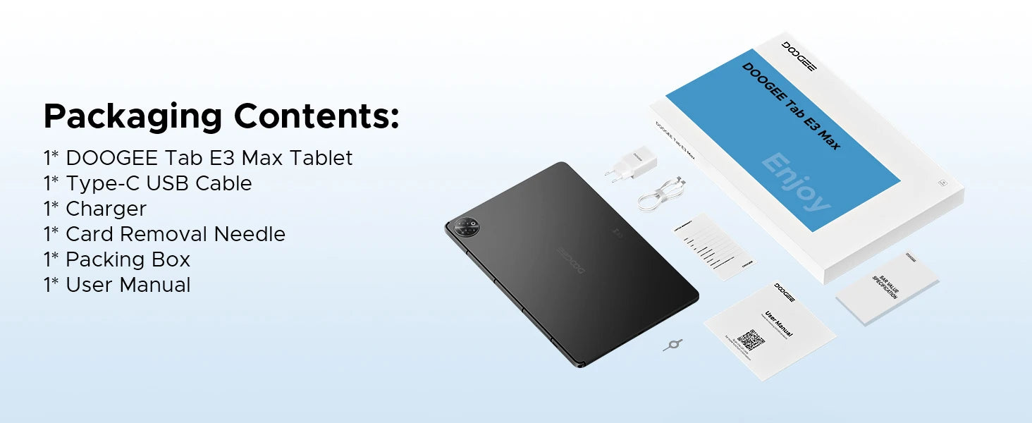 DOOGEE Tab E3 Max 14" 2.2K - Helio G100, 48GB+256GB, 4G LTE