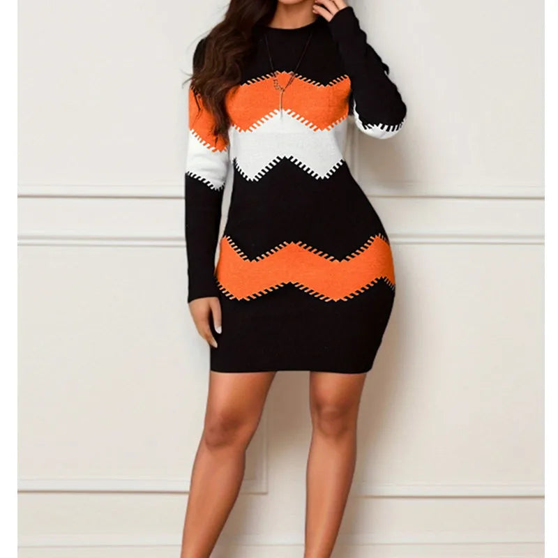 2024 Autumn Women Dress Hip Vintage Strip Befree Large Size Big Sexy Boho Casual Party Elegant Dresses for Women S-5XL