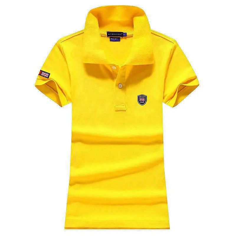 Fashion Clothing Polos Femme Summer Womens Polo Neck Shirt Short Sleeve Lapel Womens Tees Casual Sportwear Cotton Ladies Tops