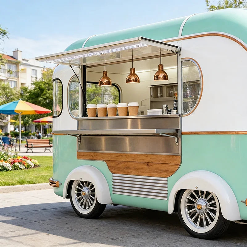 Mobile Bar Food Truck – Sink Refrigerator Storage Beverage Cocktail