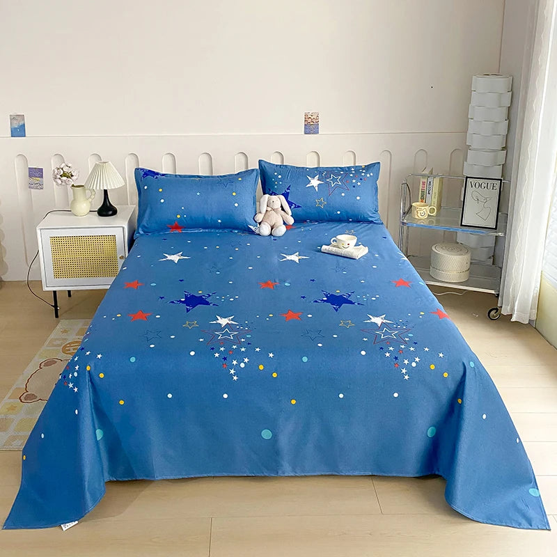 BLOOM FLAT SHEET - Red Flower Printed Bed Sheet - Soft, Vivid & Made to Last
