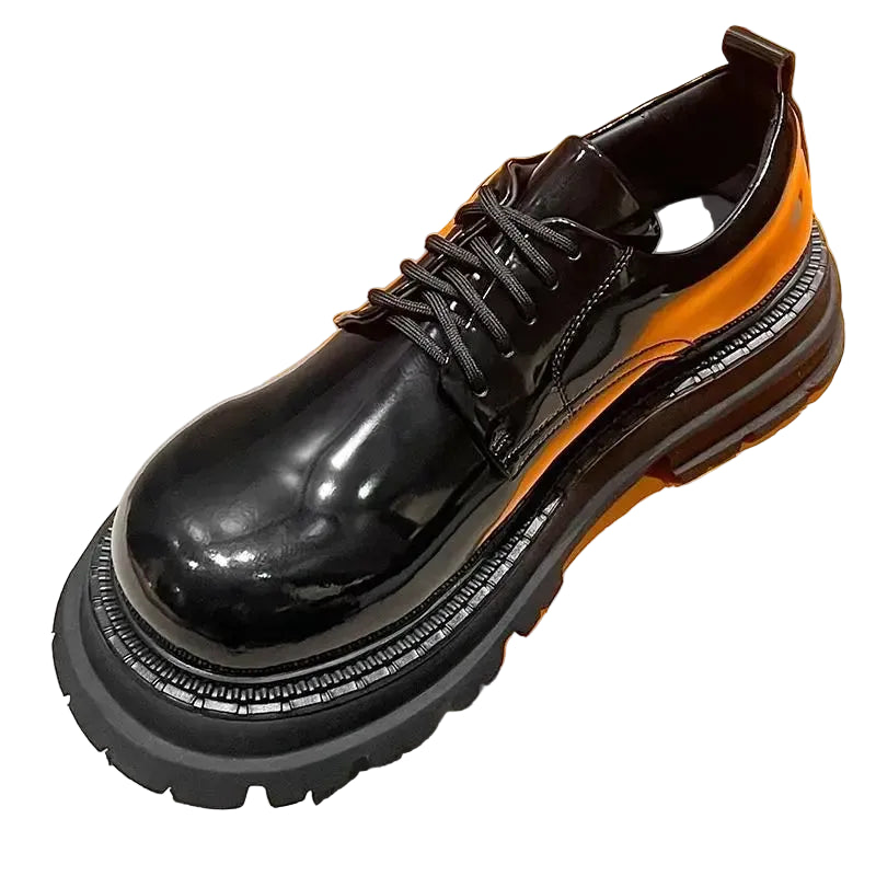 RISE UP - Men's Hidden Height-Increase Derby Shoes - Waterproof Cowhide Leather Lace-Up Business Shoes