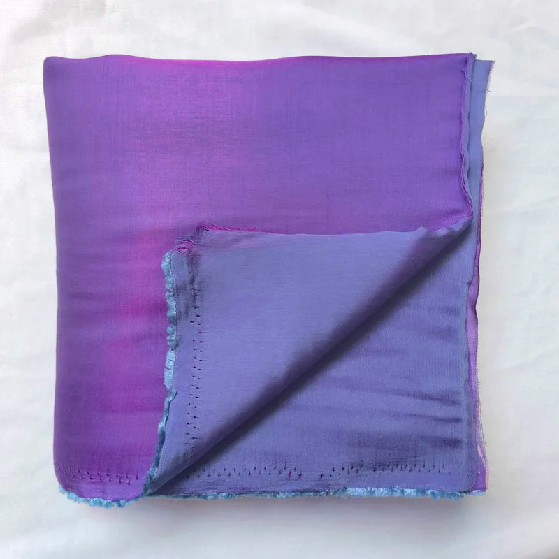IRIDESCENT SATIN FABRIC - Shiny Gradient Mercerized Cloth for Dresses & Costumes - Sold by the Yard