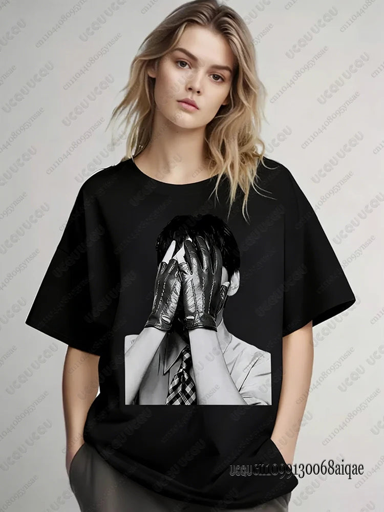 K-pop Famous Singer Polera Manga Corta Print T-shirts For Women 2026 World Tour Concert T-shirts Fans Gifts Y2K Boy Band Tops