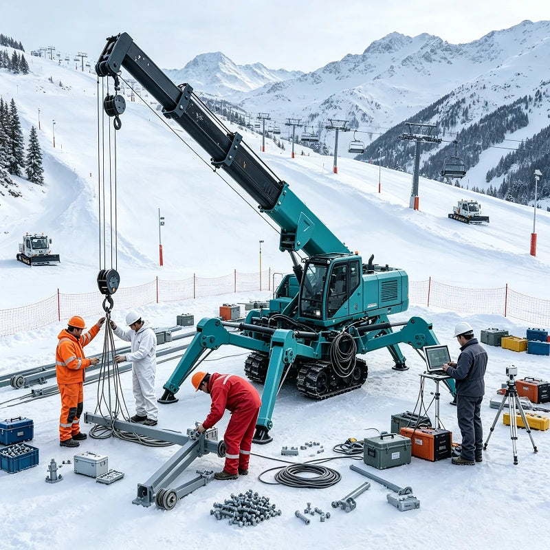 SPIDER CRANE - 8 m Working Radius, 0.3 t Span - High-Access Lifting