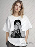 K-pop Famous Singer Polera Manga Corta Print T-shirts For Women 2026 World Tour Concert T-shirts Fans Gifts Y2K Boy Band Tops