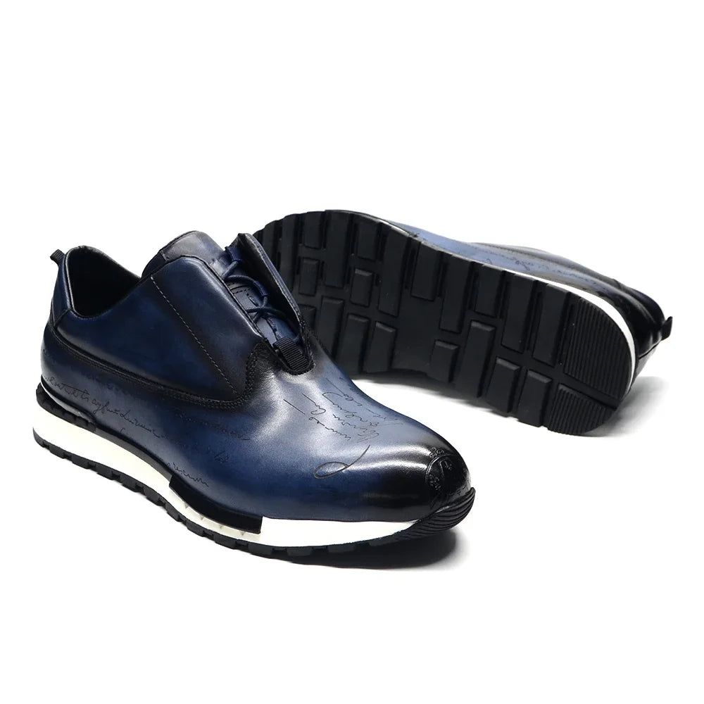 TOTEM STRIDE - Hand-Painted Cowhide Sneakers - Art You Can Walk In