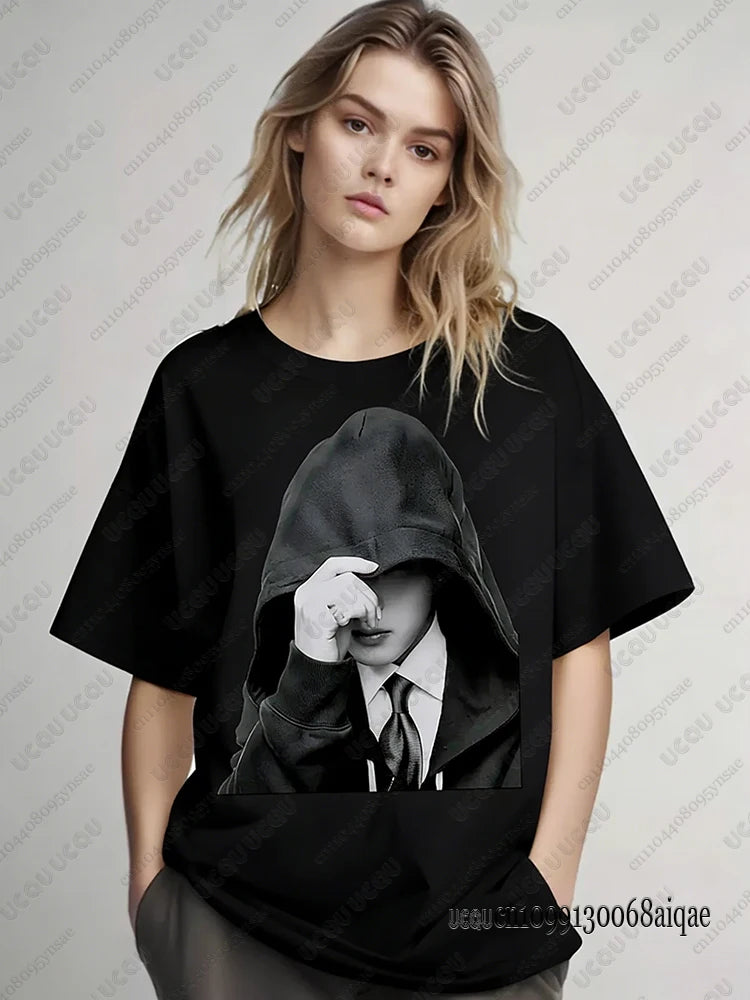K-pop Famous Singer Polera Manga Corta Print T-shirts For Women 2026 World Tour Concert T-shirts Fans Gifts Y2K Boy Band Tops
