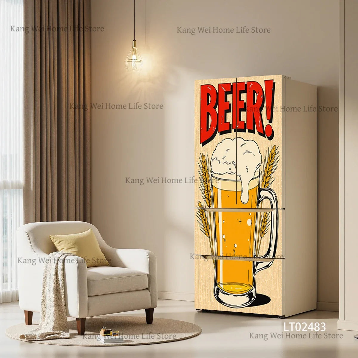 Retro Surface Decal Collection - fridge & door wraps - bold decor