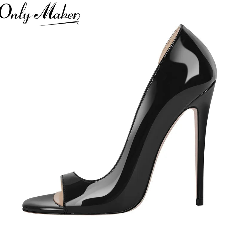 Onlymaker Women Open Toe Slip On Elastic Side Open Sandals Fashion Female Shoes Plus Size US5~US15 Fashion Sandals