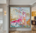 PASTEL ABSTRACT OIL PAINTING - Hand-Painted - Unframed Canvas