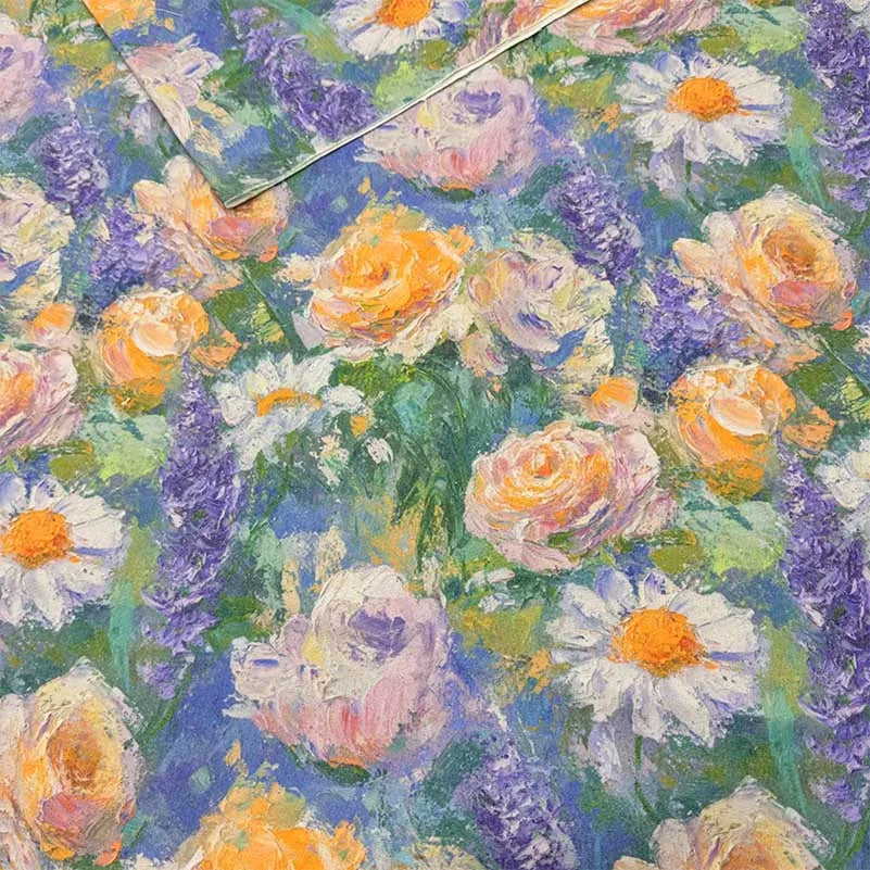 Oil Painting Floral Fabric – 148cm Wide, 16 Patterns