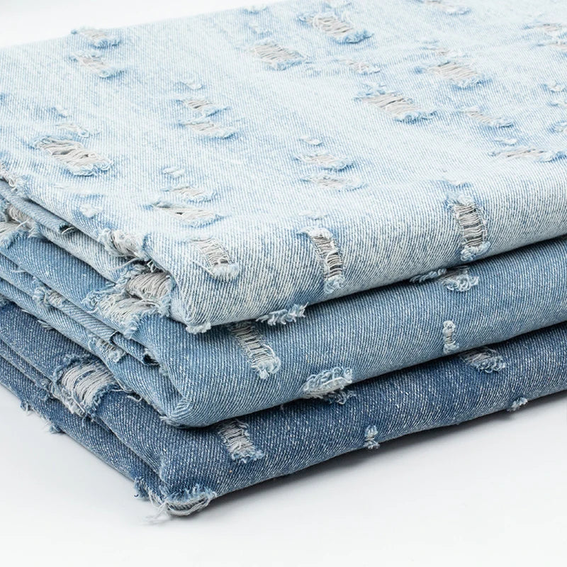 JACQUARD DENIM FABRIC - 100% Cotton, 333g/m², 150cm Wide - Raw Craft