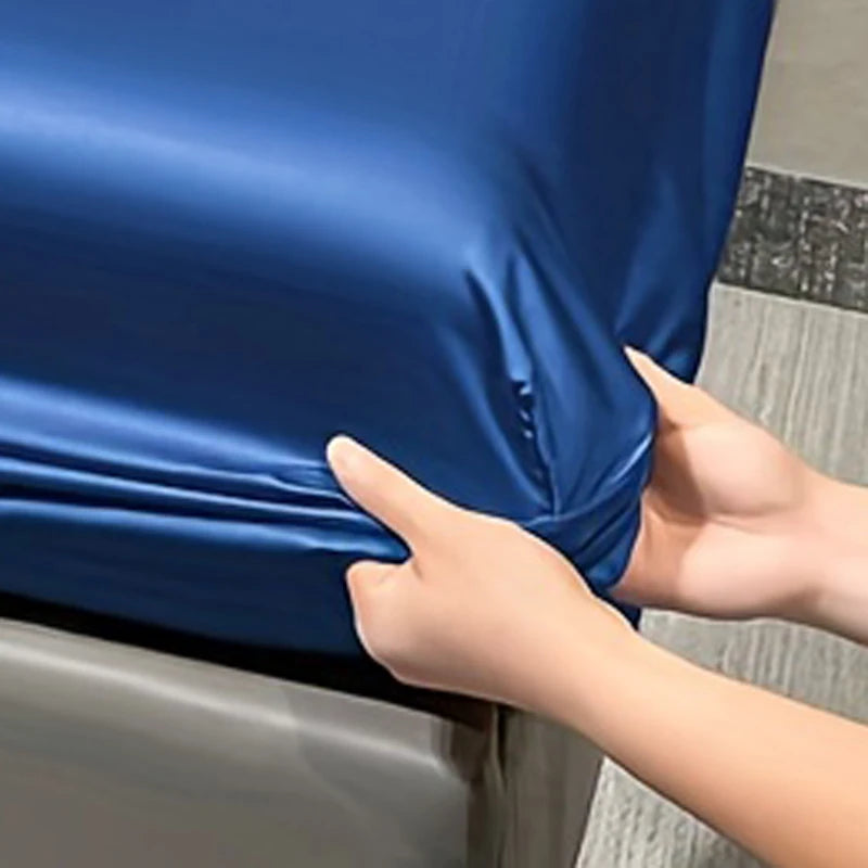 SATIN DREAM - Solid Color Fitted Sheet - Silky Smooth, Every Single Night