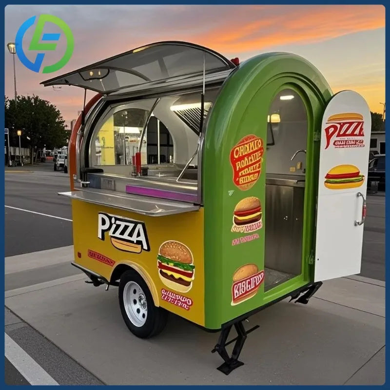 Support Customized Food Truck – New Design Mobile Stainless Round Trailer
