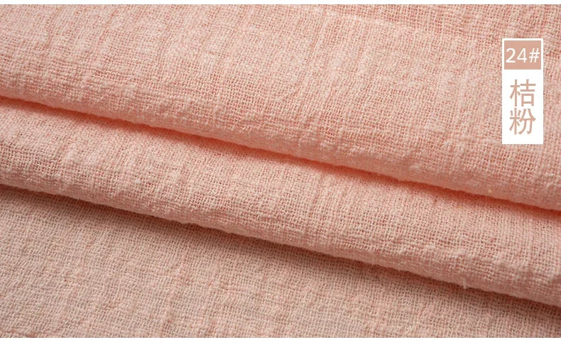 Soft Thin Linen Cotton Fabric Solid Color Organic Material Pure Natural Flax For Sewing Handmade Clothes Patchwork Fabric