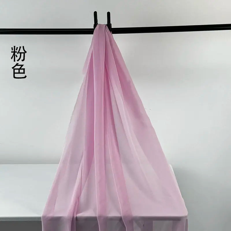 100D CHIFFON FABRIC BY THE METER - Soft Woven Sheer, 55 Colors - Make It Yours