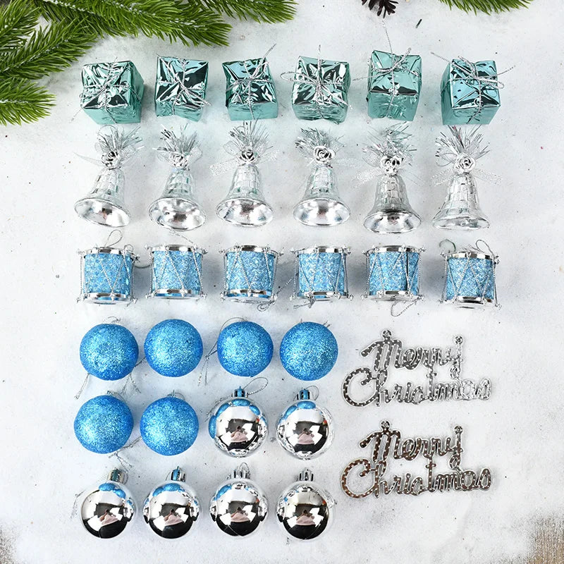 Christmas Bauble Set - 32 Pieces - Two Colour Palettes