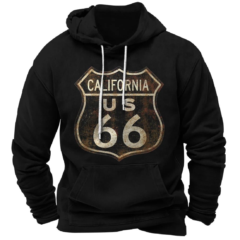 Route 66 Hoodie - 3D print - streetwear