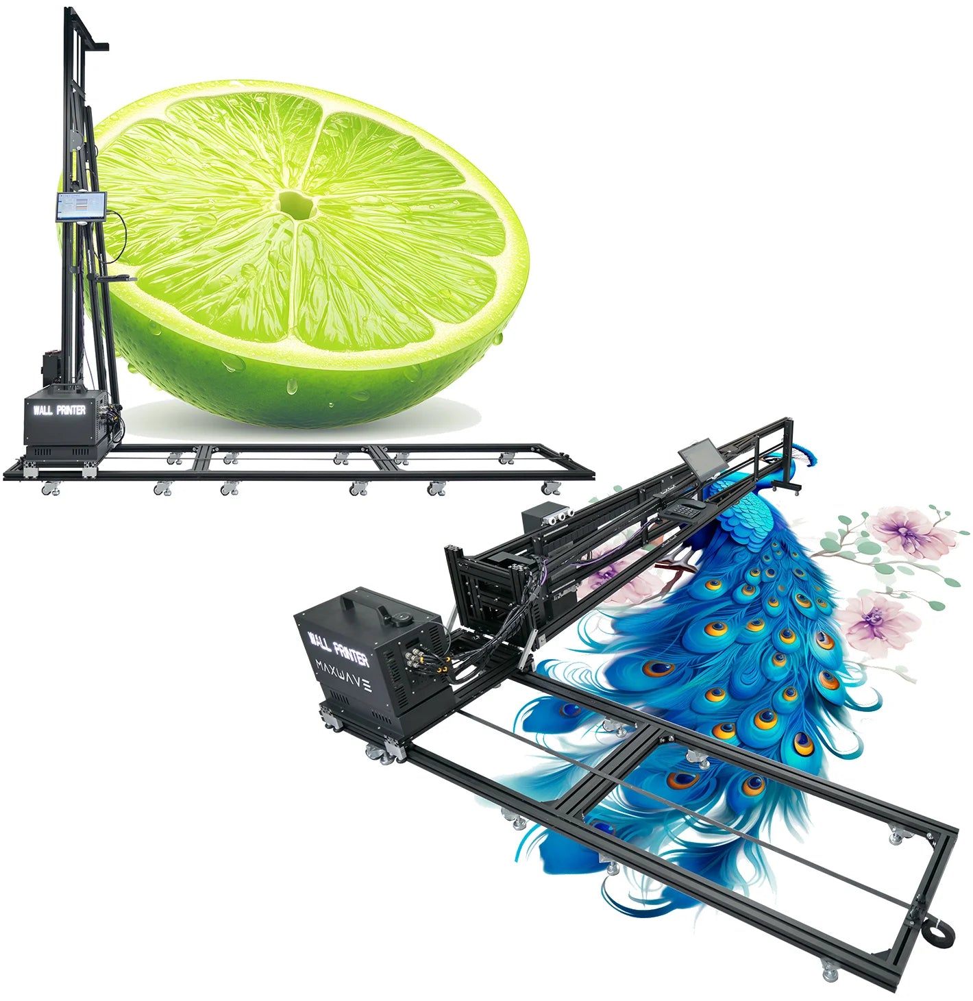 MAXWAVE WALL & FLOOR UV PRINTER - 2-in-1 Vertical - CMYK+W 7 Color