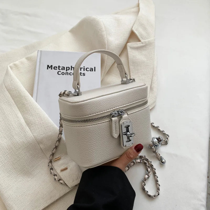 Mini Box Handbag - Chain Crossbody Shoulder Bag