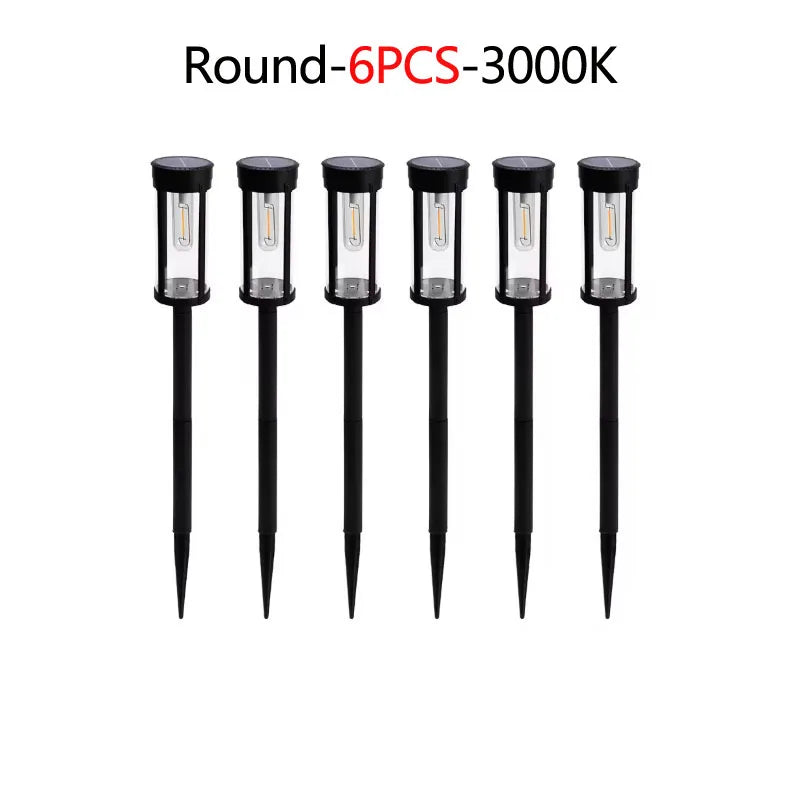 SOLAR PATHWAY LIGHTS - Warm White, 2–6-Pack - Retro Garden Glow