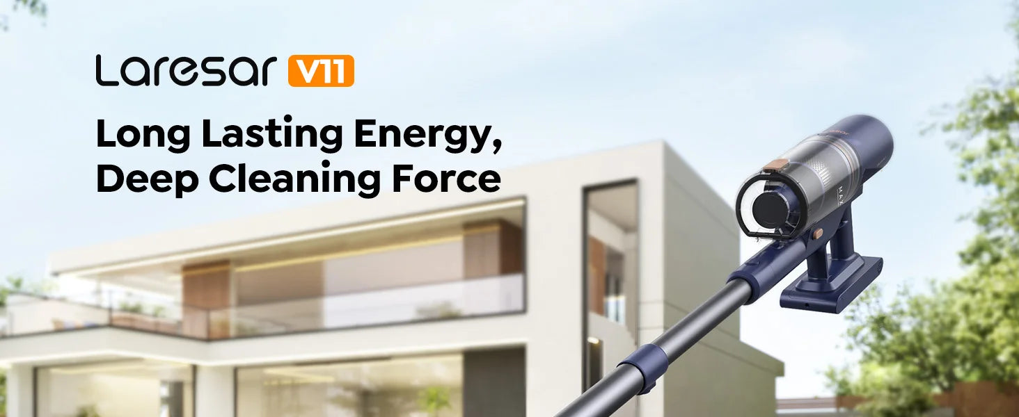 Laresar V11 Cordless Vacuum Cleaner – 650W, 75000PA Ultra-Strong Suction