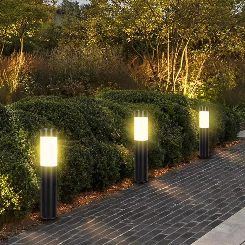 SOLAR PATHWAY LIGHTS - Stainless Steel, Auto On/Off - Daylight Garden Glow