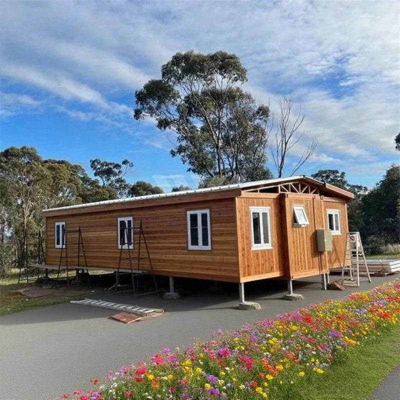 Wood Cladding Container House - Glass Cabin Forest Homestay Holiday Home