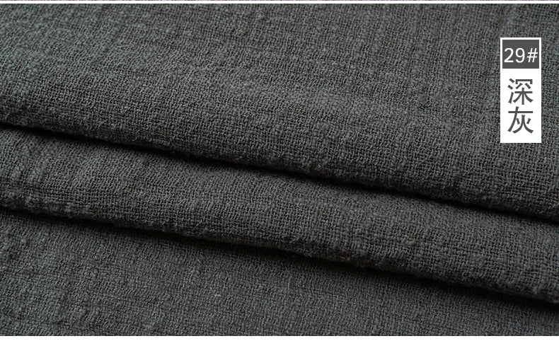 Soft Thin Linen Cotton Fabric Solid Color Organic Material Pure Natural Flax For Sewing Handmade Clothes Patchwork Fabric