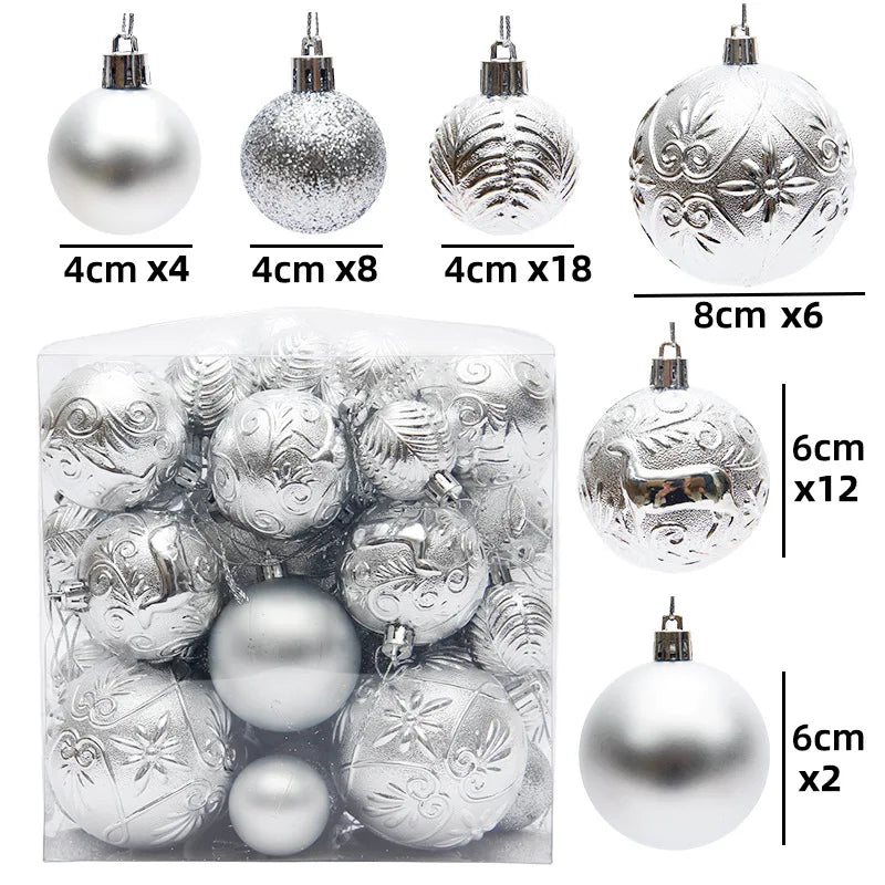Special-Shaped Christmas Ornaments - 36 or 40 Pieces - Six Colours