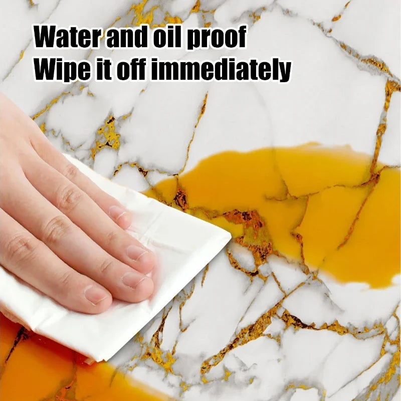 MARBLE TILE STICKERS - 30x30cm PET - Self-Adhesive Wall Decor