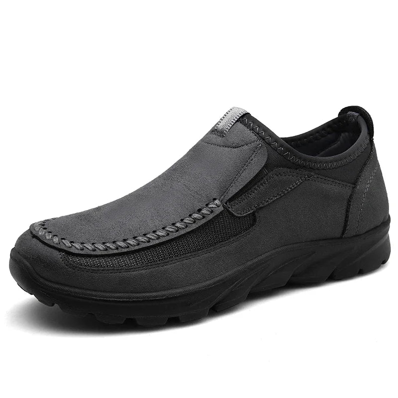 GREY MILE - Men's Breathable Slip-On Loafers - Retro Driving Moccasins