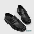 Men's Square Toe Loafers - Slip-On Waterproof Height Increasing Casual Work Shoes