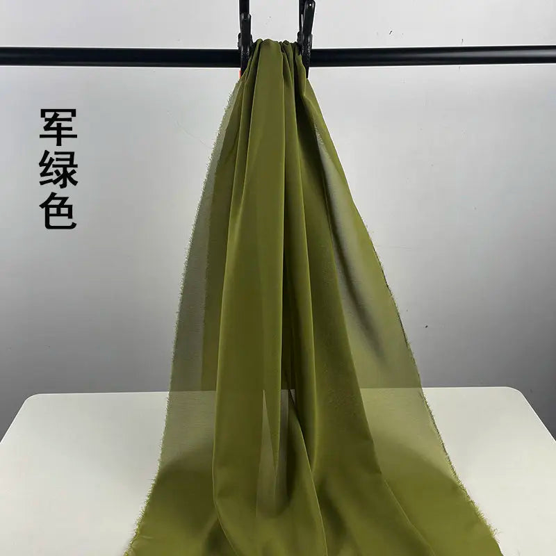 100D CHIFFON FABRIC BY THE METER - Soft Woven Sheer, 55 Colors - Make It Yours
