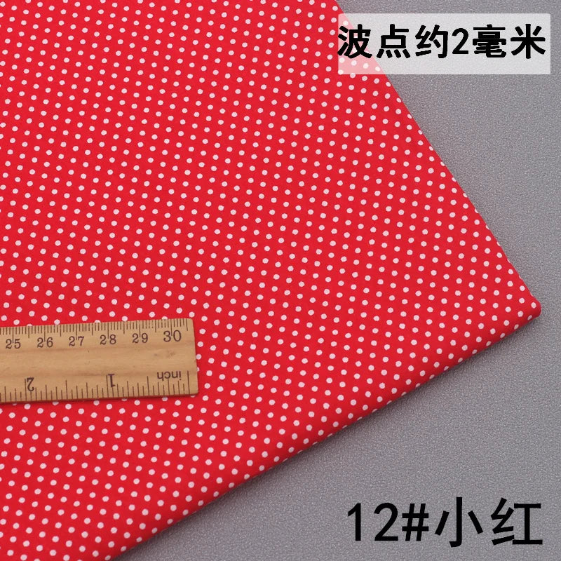 Pure Cotton Polka Dot Poplin Fabric Thin Upholstery By the Meter for Clothes Shirts Pants Skirts Dresses DIY Sewing Soft Textile