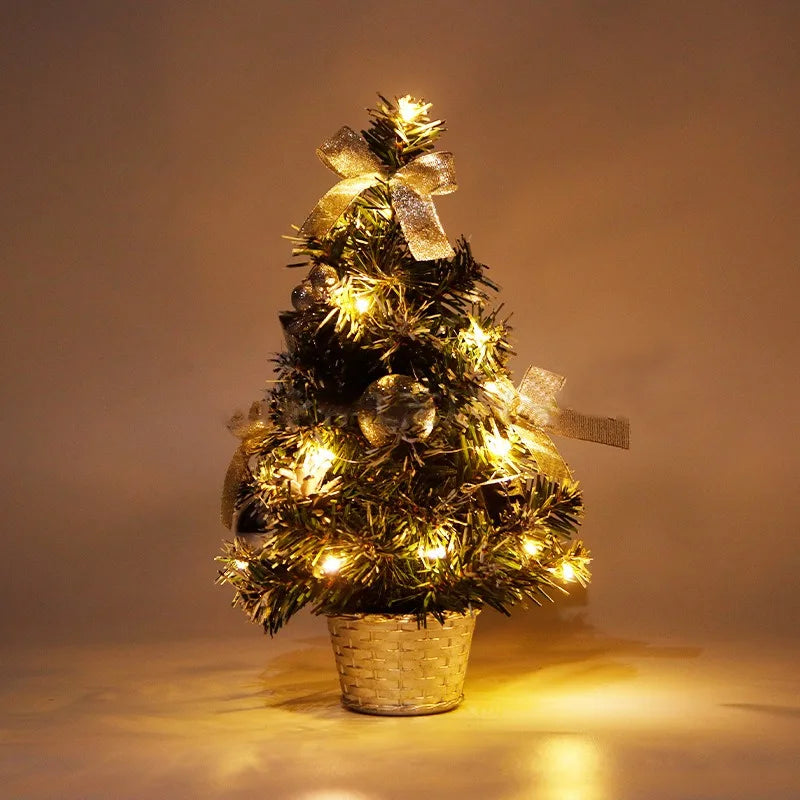 Mini Metallic Christmas Trees - 20–40 cm - Lit or Unlit