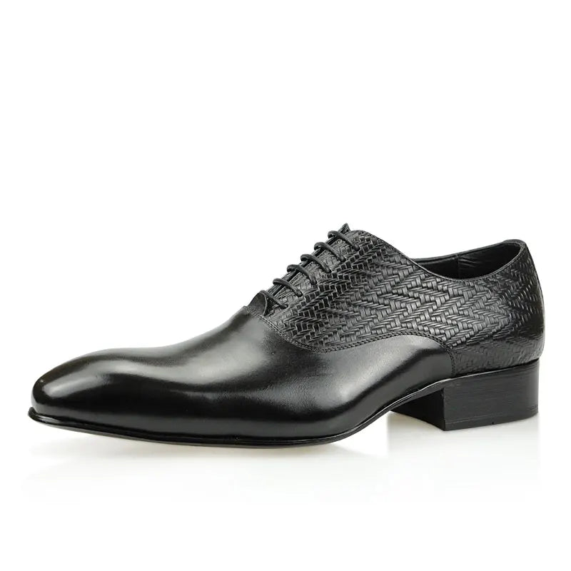 FORMAL OXFORD DRESS SHOES - Men's Genuine Cow Leather Lace-Up - Office, Wedding, Business