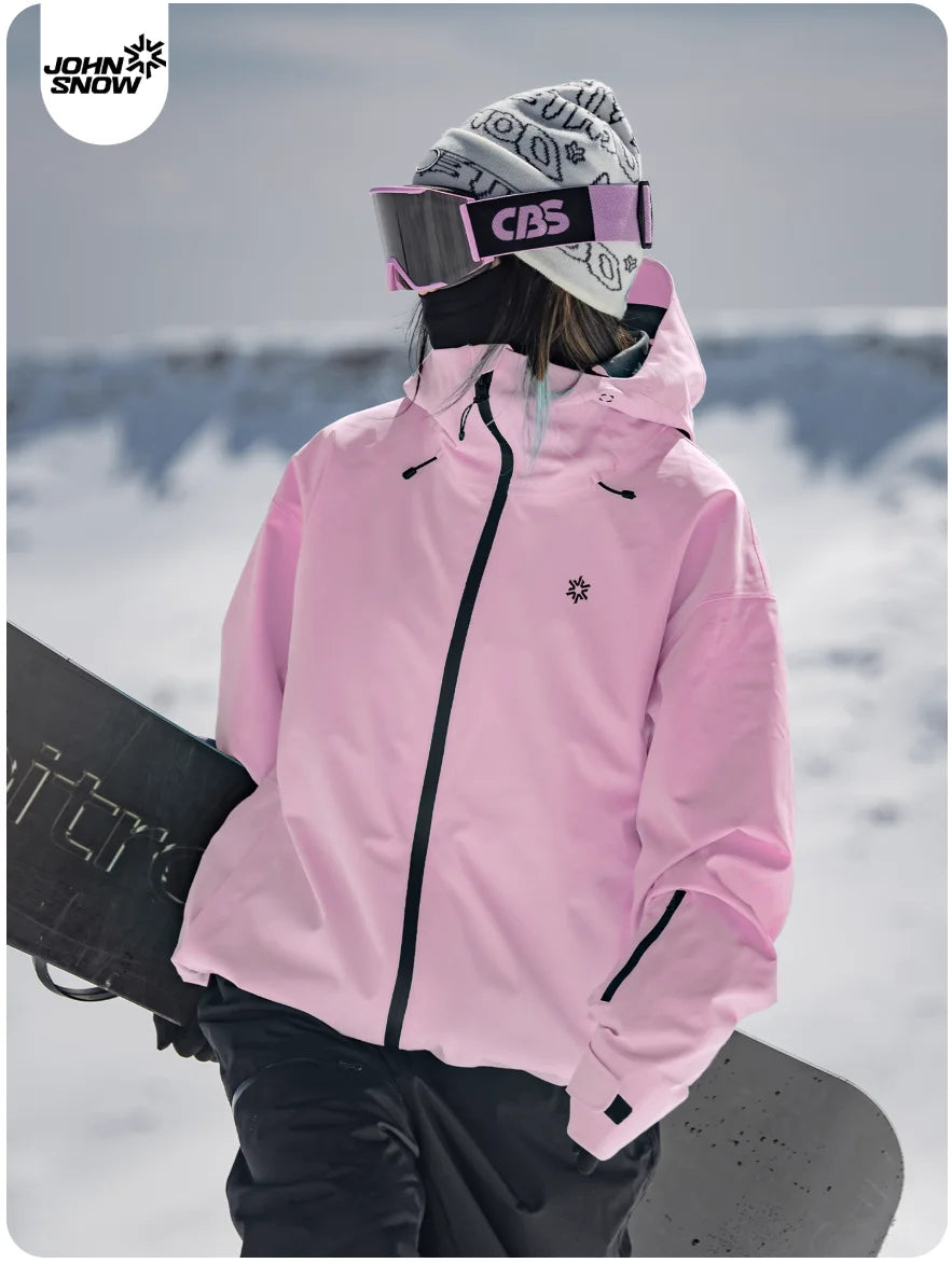 Women's Hooded Ski Jacket - Winter Slopes